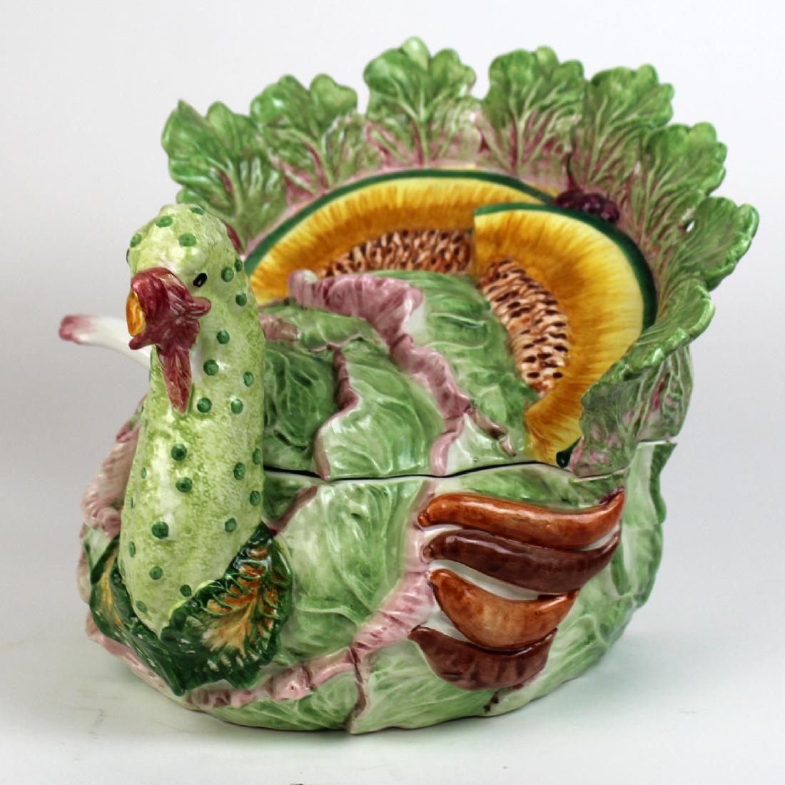 Ceramic Turkey lidded soup tureen