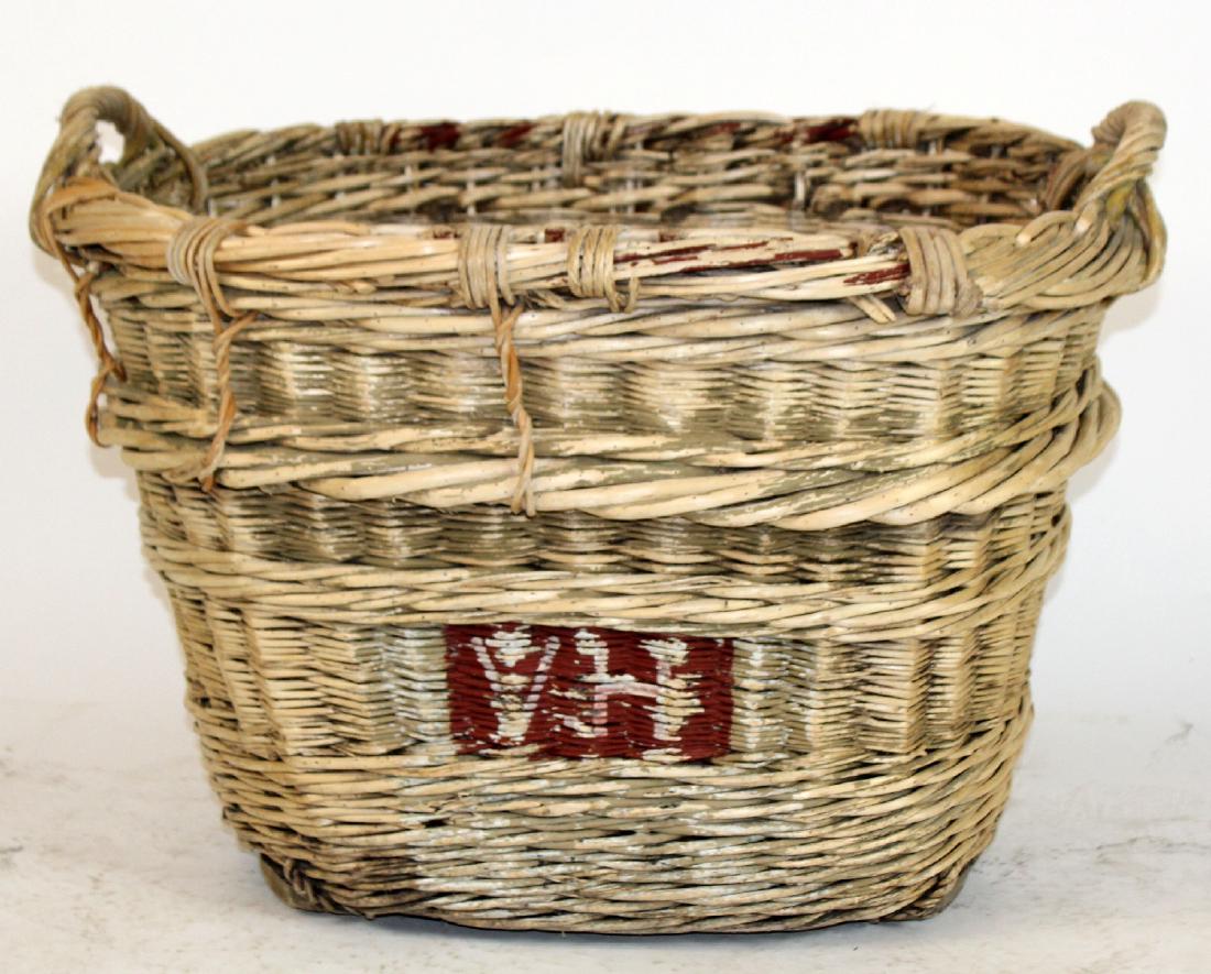 French oval wicker grape harvest basket (1 of 4)