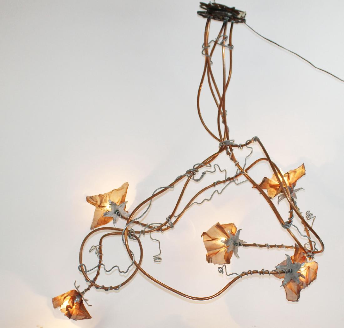 Artisan made copper floral chandelier (1 of 8)