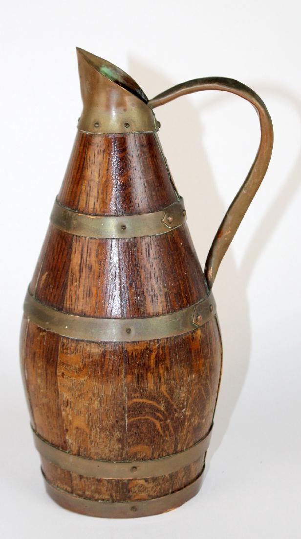 French Alsacian wood and copper pitcher (1 of 5)