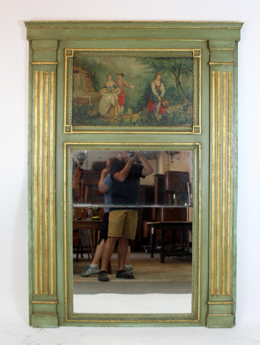 French painted trumeau mirror (1 of 8)