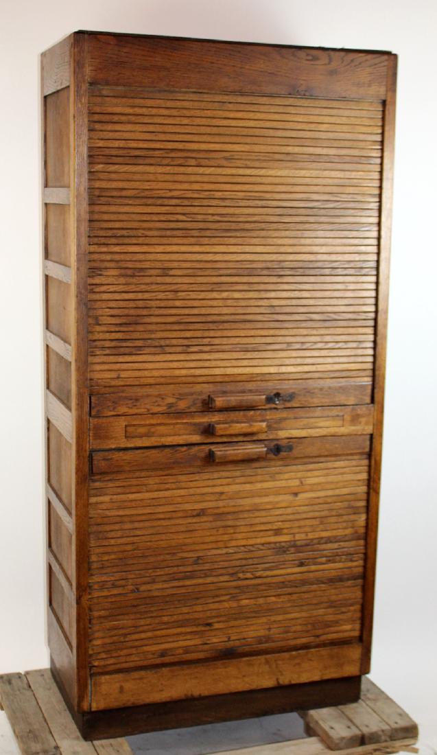 American oak notary cabinet (1 of 2)