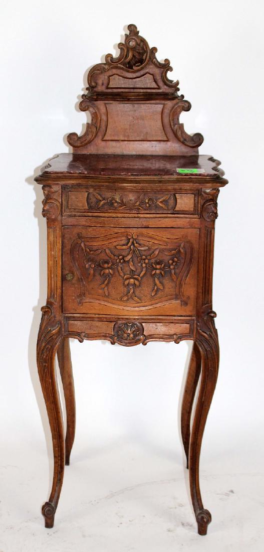 French Louis XV chevet in walnut (1 of 3)