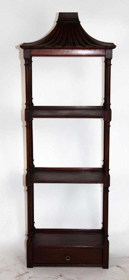 Chinese Chippendale mahogany wall shelf (1 of 4)