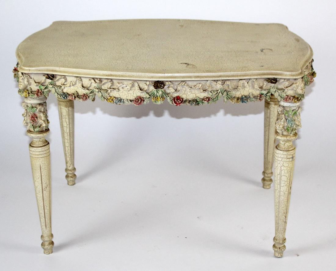 Painted Rococo style side table (1 of 3)