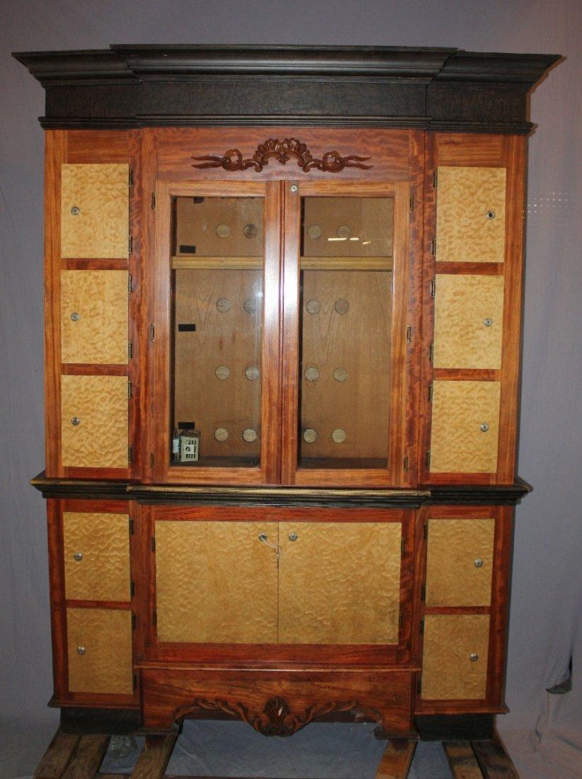 Custom made 14 door humidor cabinet with satinwood (1 of 6)