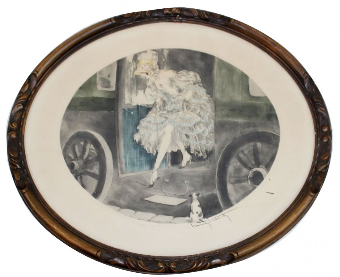 Louis Icart drypoint etching 1850 (1 of 6)