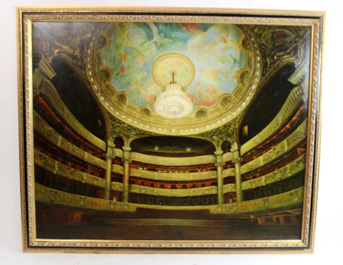 Oil on canvas depicting Paris opera house (1 of 3)