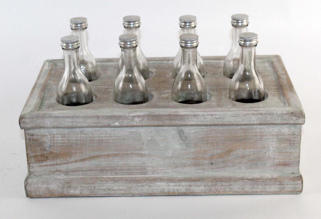 French wooden crate with bottles (1 of 4)