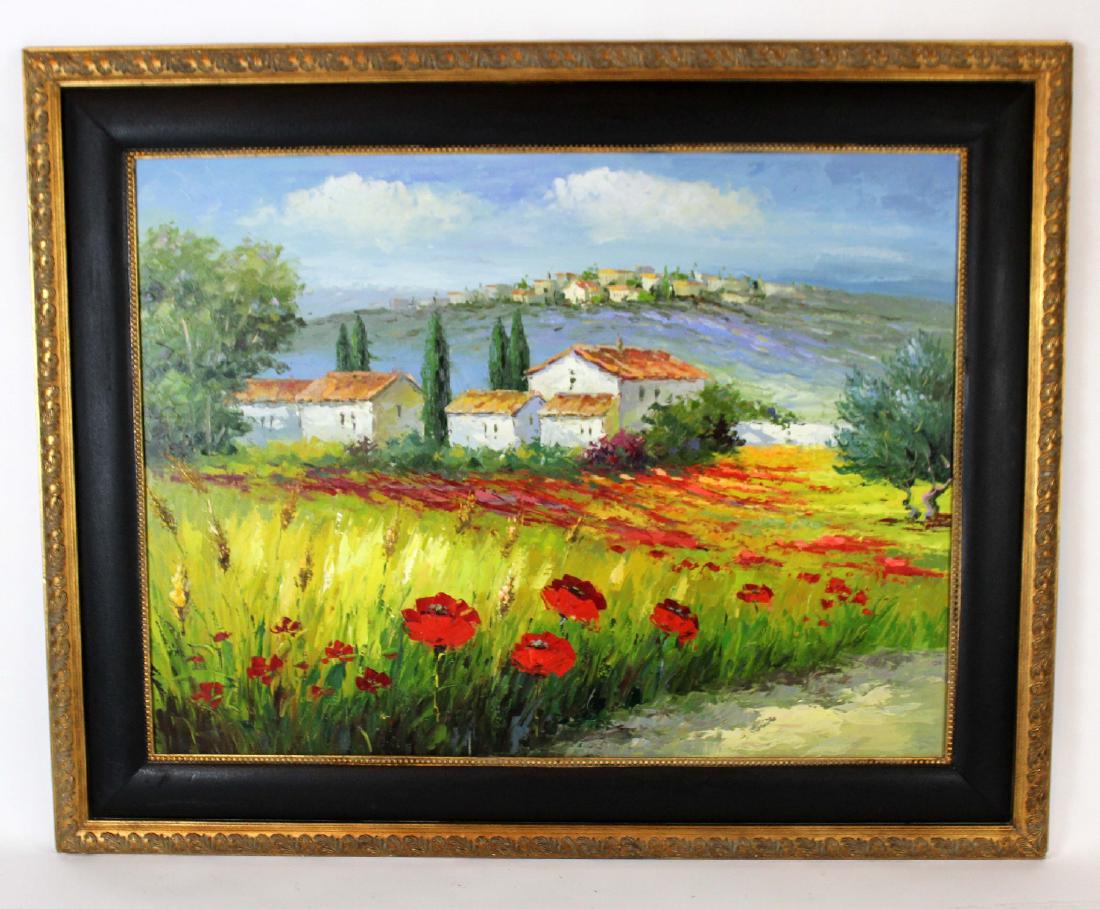 Oil on canvas depicting poppy field (1 of 4)