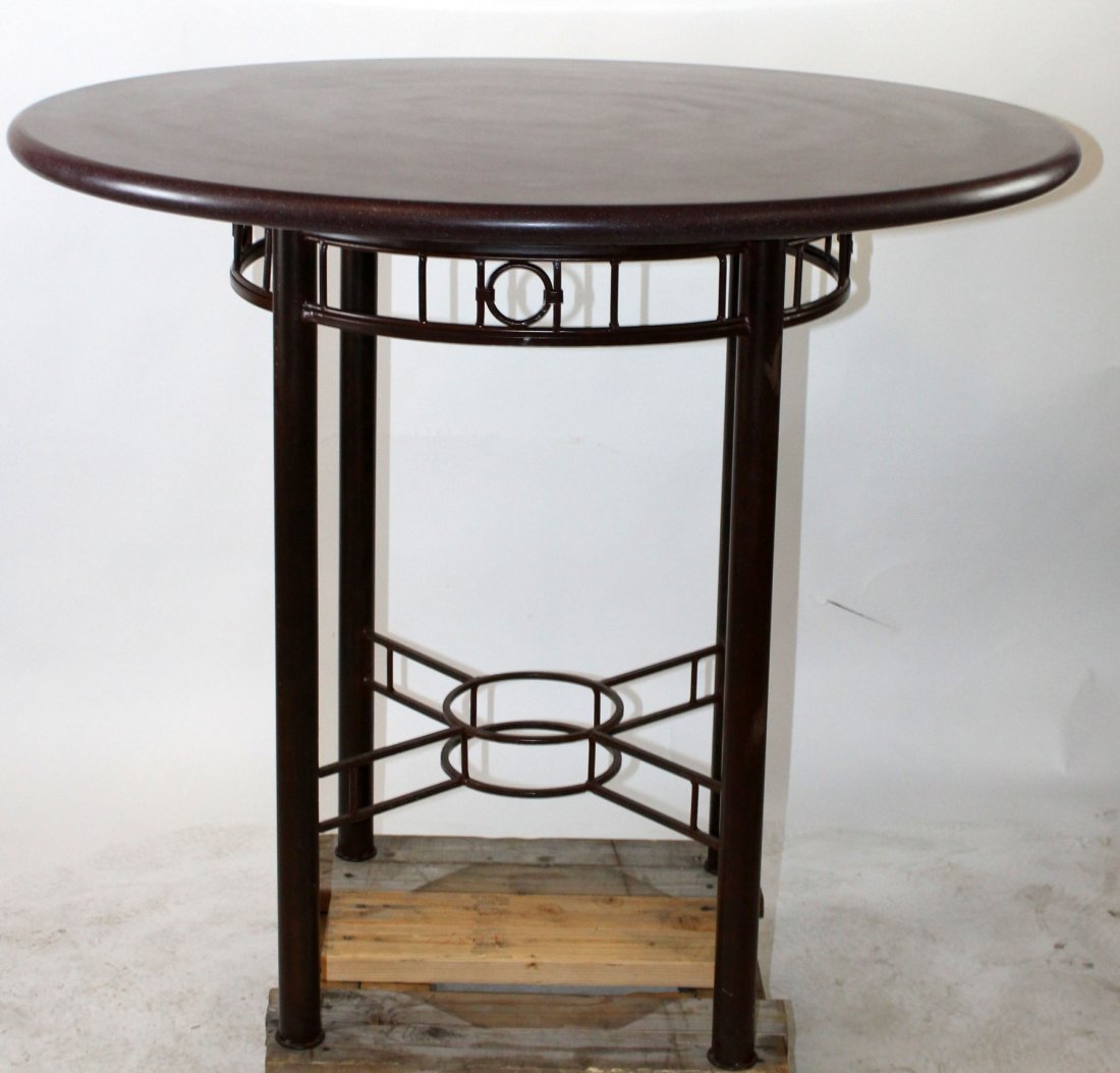 Round bar height outdoor table (1 of 3)