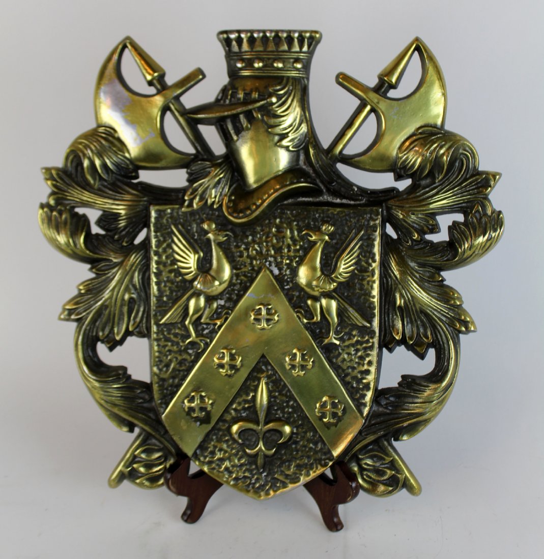 Coat of arms: Coat of arms made of cast aluminium. 18"h x 17 1/2"w
