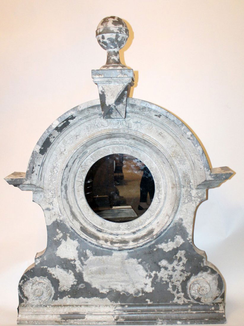 French architectural L'oeil de boeuf zinc mirror (1 of 5)