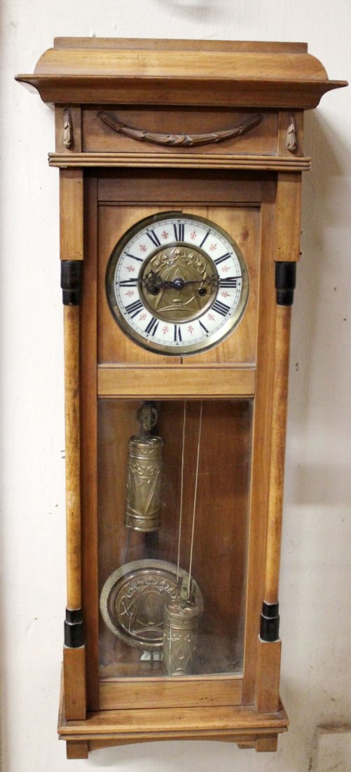 Gustav Becker wall clock in walnut case (1 of 6)