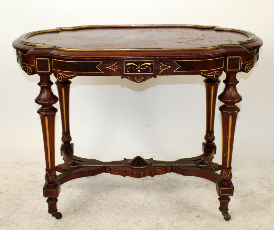 American Renaissance Revival parlor table (1 of 7)