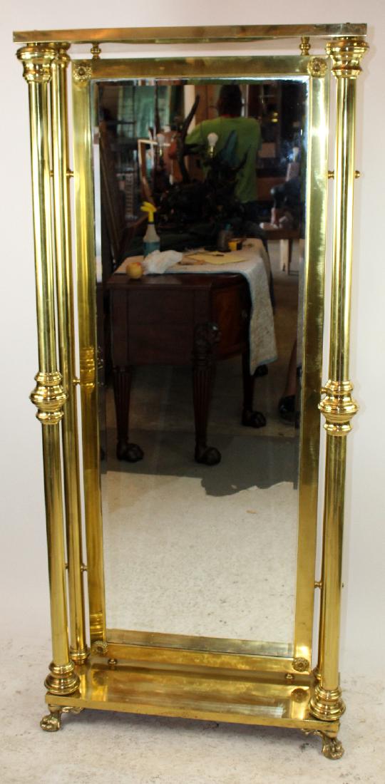 American dressing mirror in brass (1 of 4)