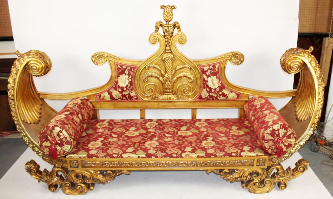 Venetian "Gondola" style gilt sofa (1 of 5)