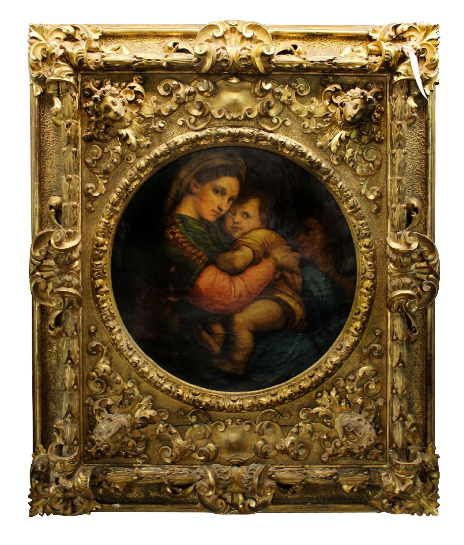 Madonna della Sedia. 19th century oil on canvas. After (1 of 7)