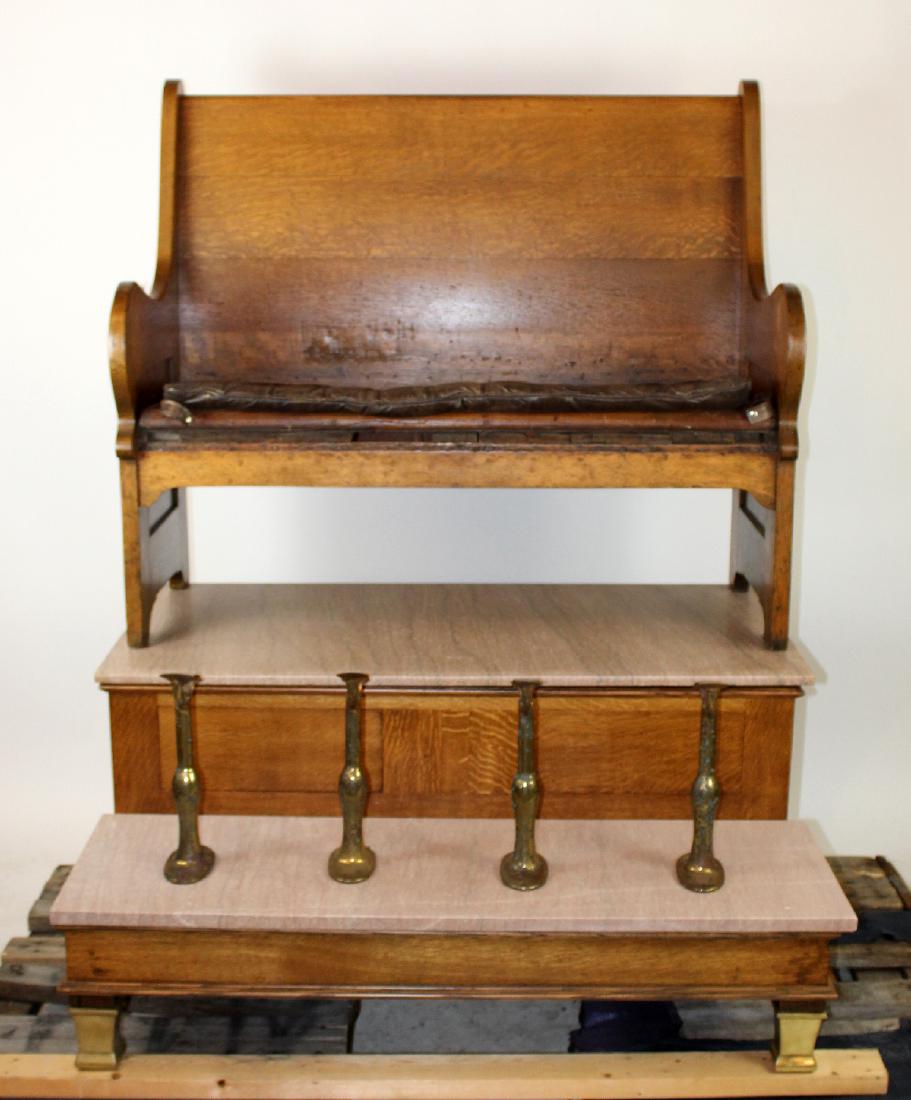 American oak double shoeshine stand (1 of 5)