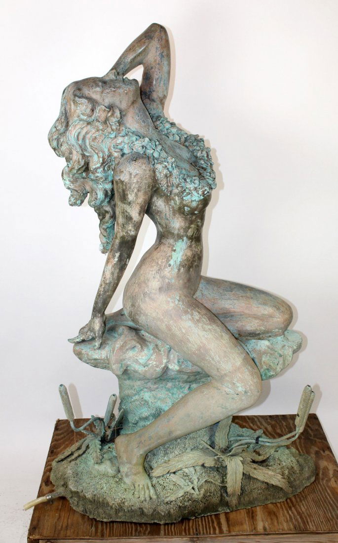 Verdigris bronze figural fountain (1 of 6)