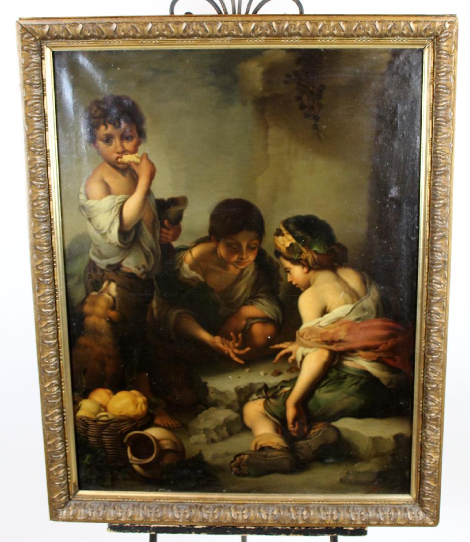 Oil on canvas after Murillo Boys playing Dice (1 of 4)