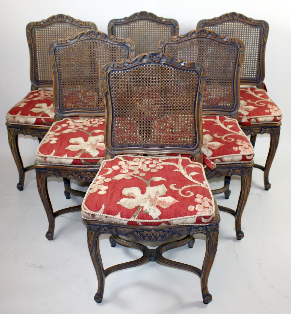 6 Louis XV style caned chairs (1 of 5)