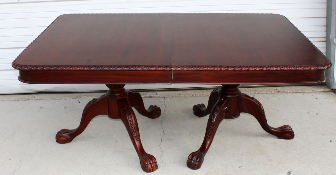 Mahogany double pedestal dining table (1 of 4)