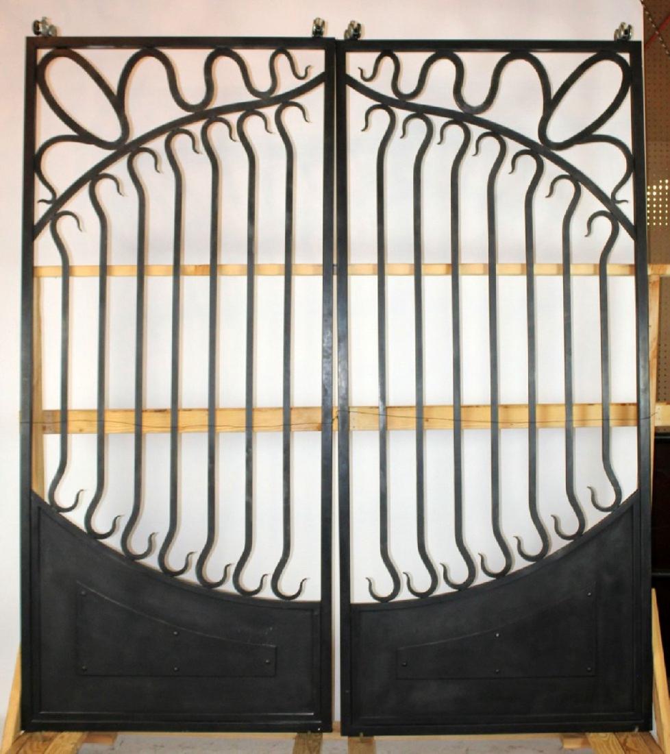 Pair of barn door sliding iron gates (1 of 3)