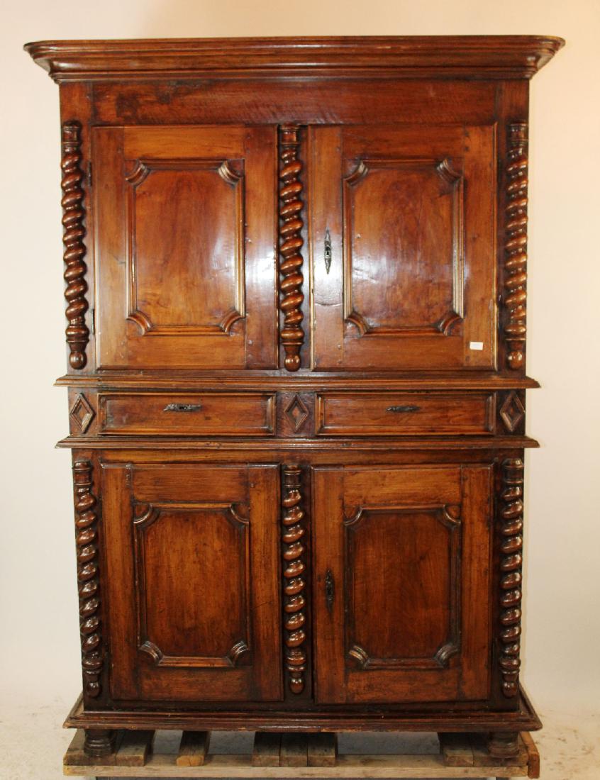 French Louis XIII buffet in walnut with twist columns (1 of 7)