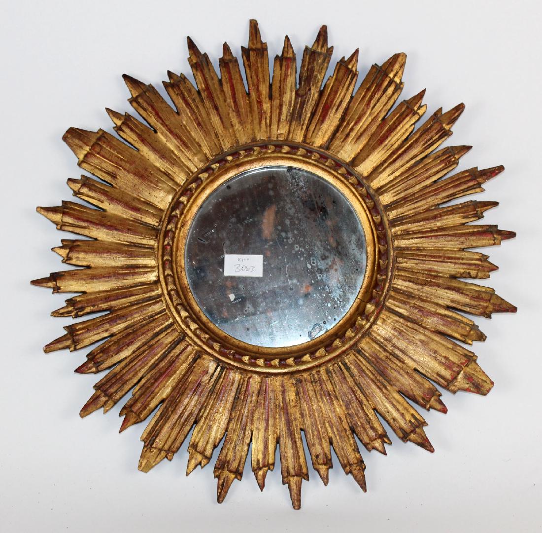 Vintage French gilt sunburst mirror (1 of 6)