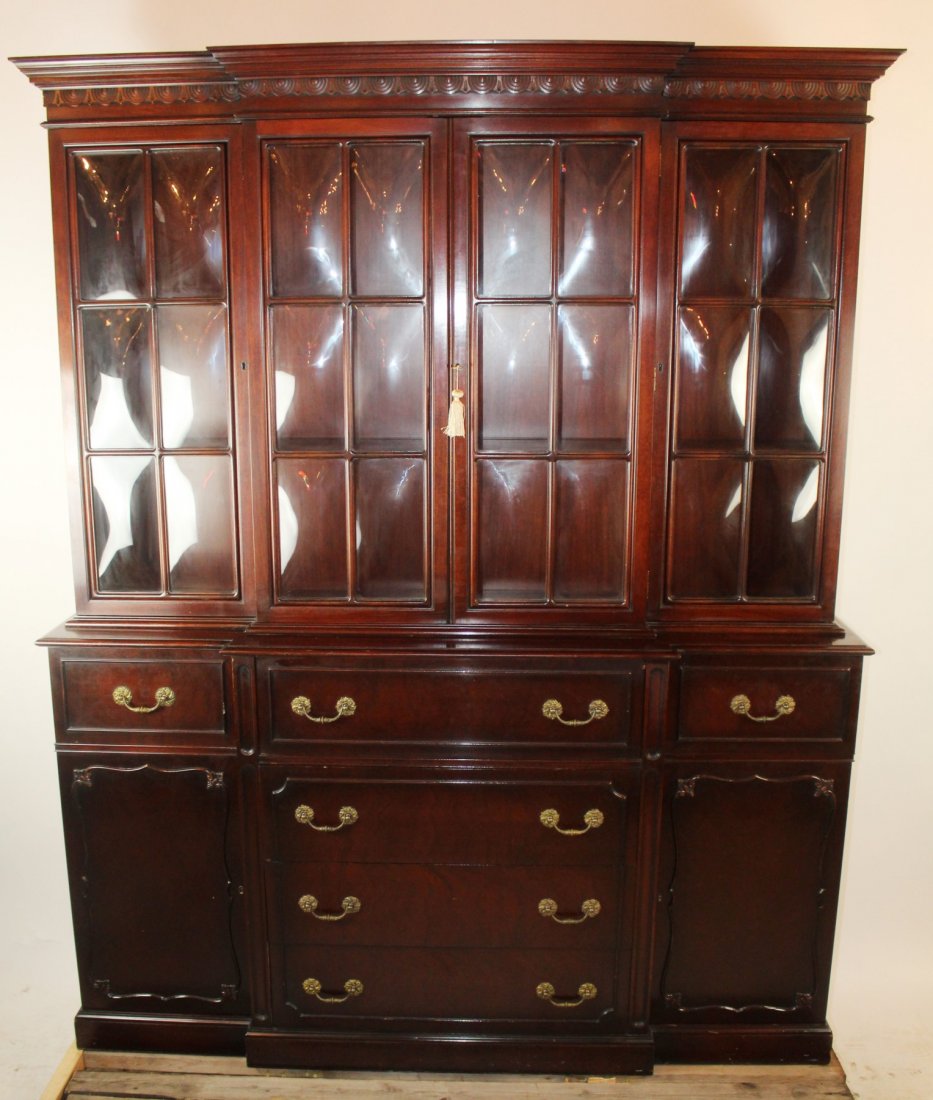 Maddox mahogany bubble glass breakfront (1 of 6)