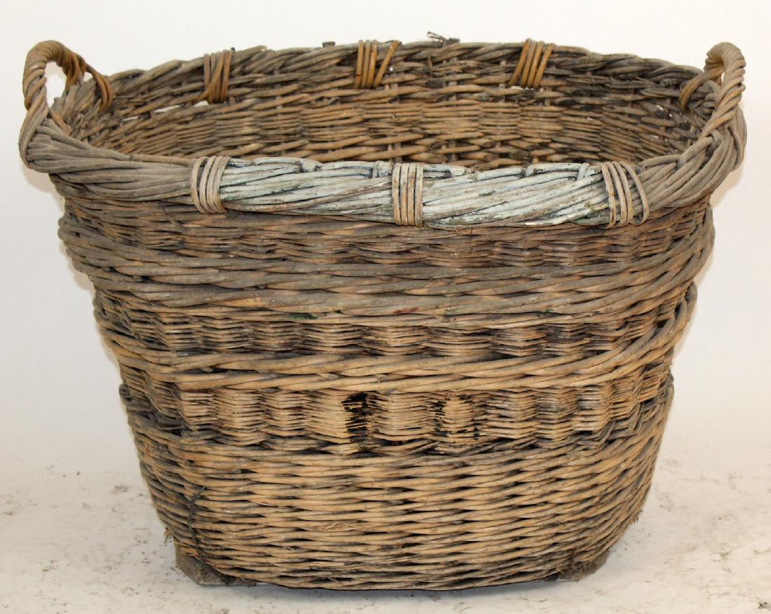 French oval wicker grape harvest basket (1 of 4)