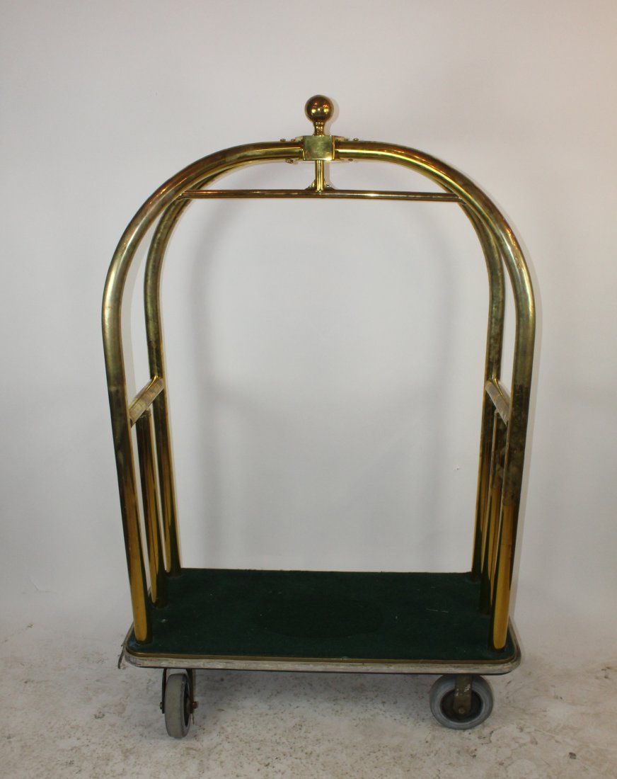 Brass hotel luggage cart (1 of 4)
