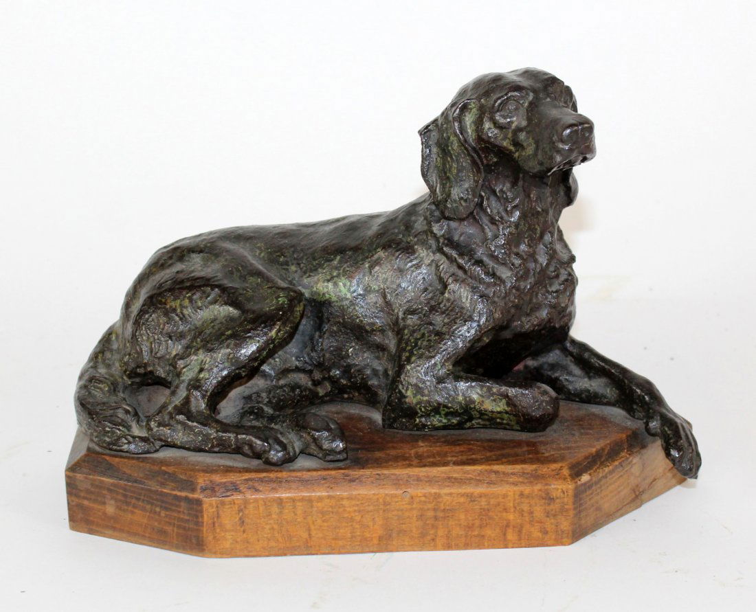 French bronze dog statue (1 of 5)