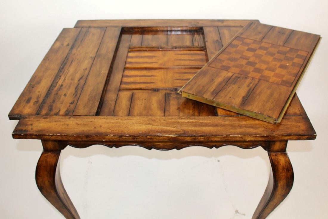 Provincial style lift top game table (1 of 6)