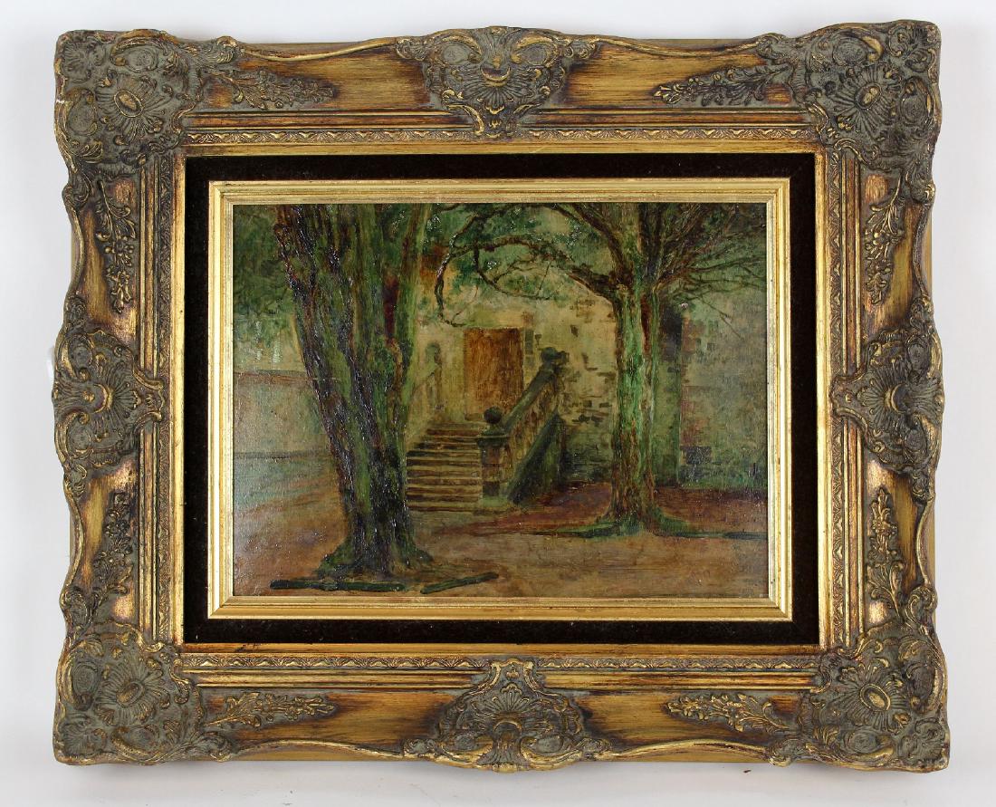 George Vicat Cole (1833-1893, English) oil on board (1 of 4)