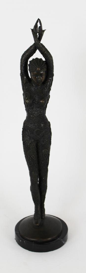 Bronze Deco style figural statue (1 of 4)