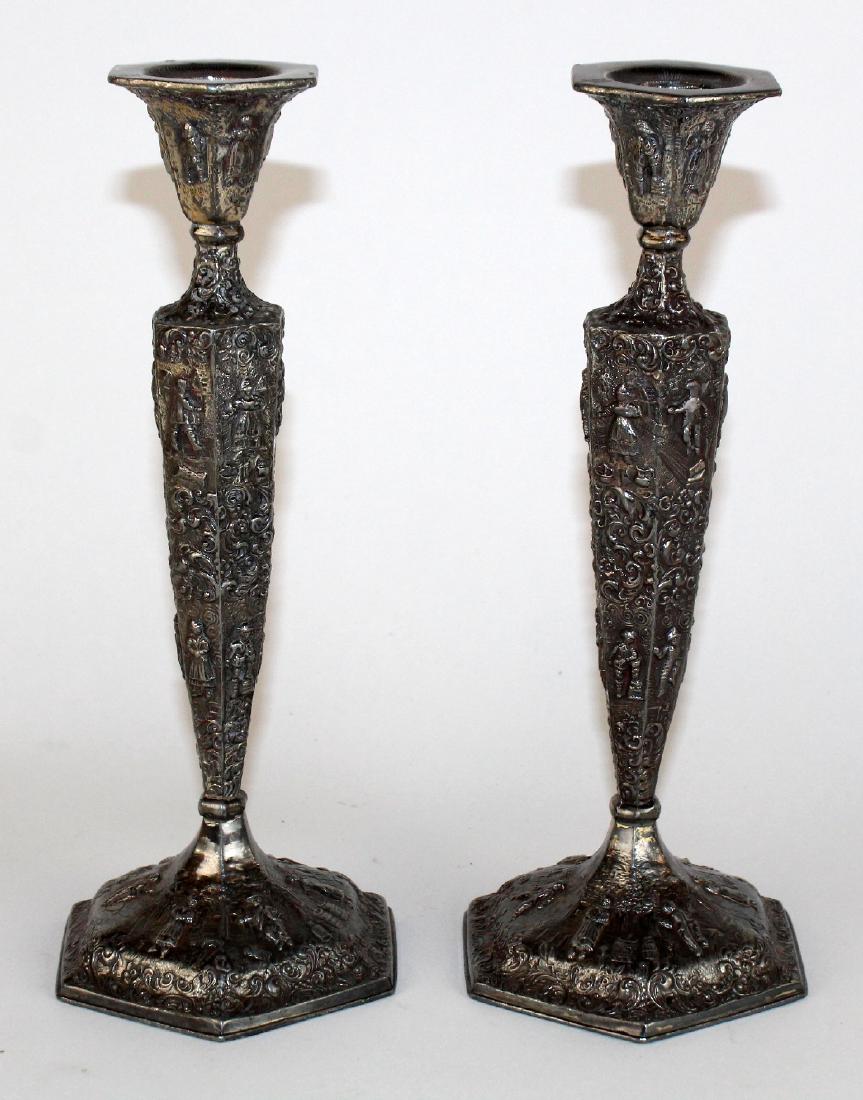 Pair of pewter candlesticks (1 of 6)