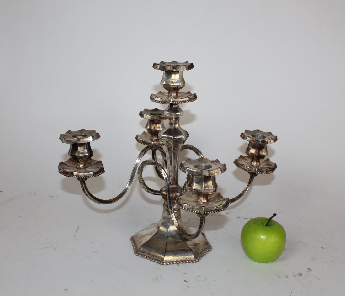 Reed & Barton silverplate 5-arm candelabra (1 of 4)