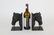 Pair iron horse head bookends - 2