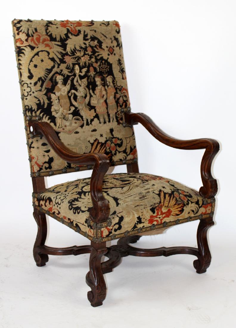 French Louis XIV walnut fauteuil (1 of 5)