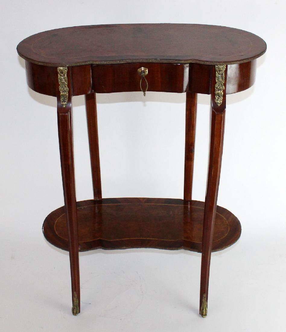 Kidney shaped Louis XV side table (1 of 4)