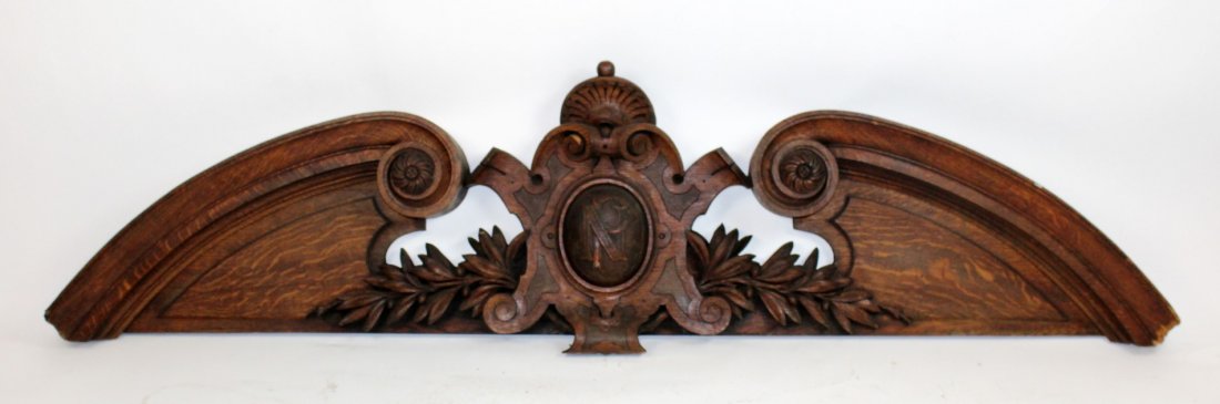 French Renaissance carved oak overdoor (1 of 5)