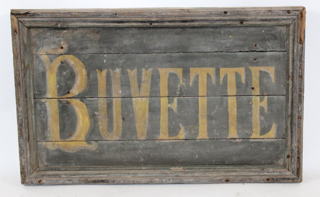 French painted Buvette "Bar" sign (1 of 4)