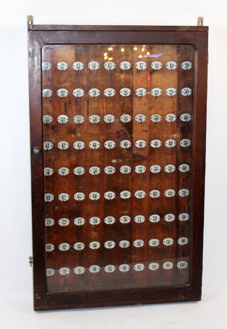 French hotel key board with porcelain numbers. (1 of 6)