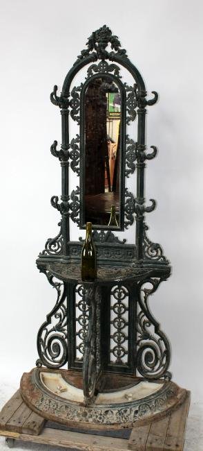 Victorian Alfred Corneau cast iron hall stand (1 of 7)
