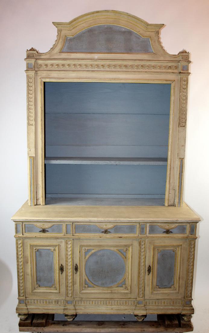 French neo-classical painted bookcase (1 of 6)