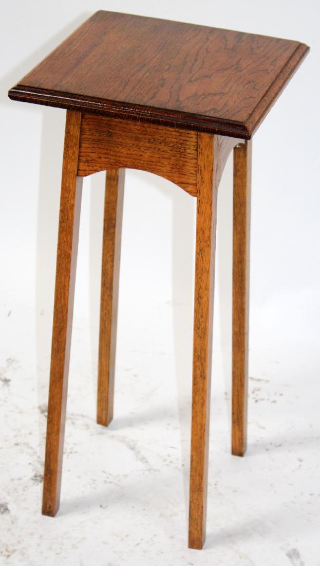 Oak mission style plant stand (1 of 3)