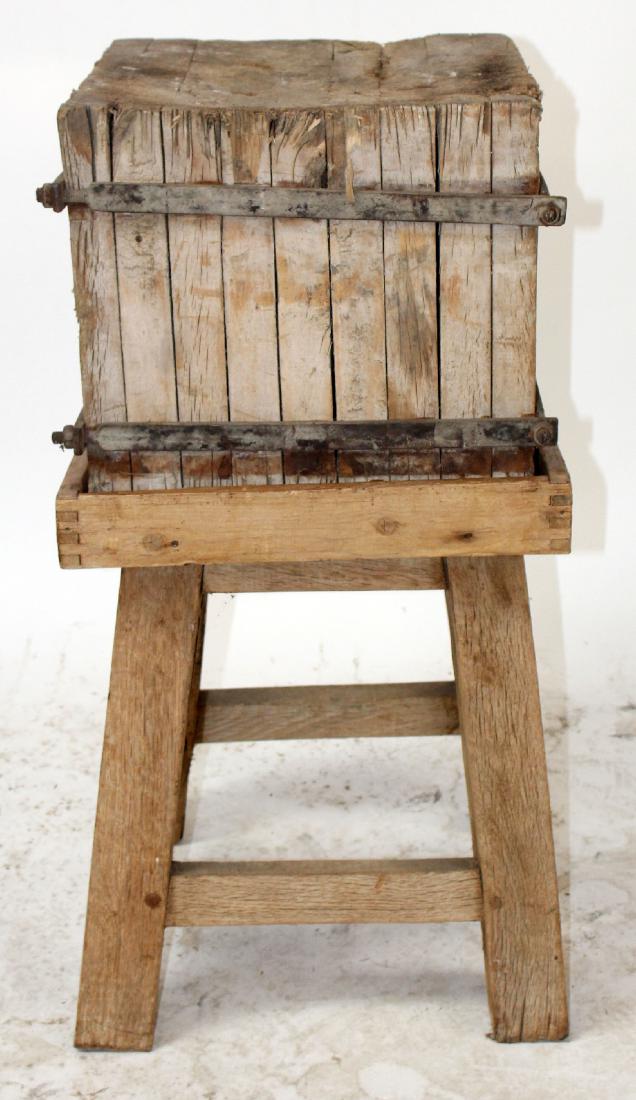 Rustic butcher block on stand (1 of 4)