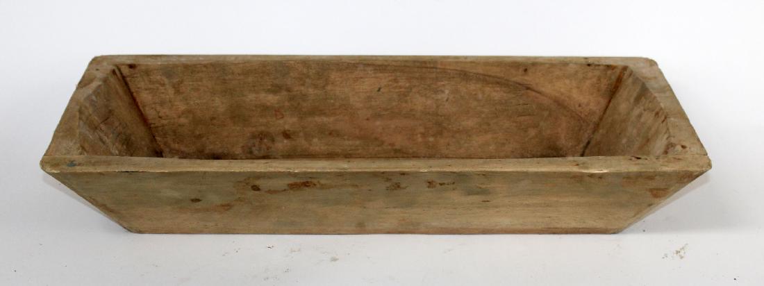 Primitive wooden trough dough bowl (1 of 7)